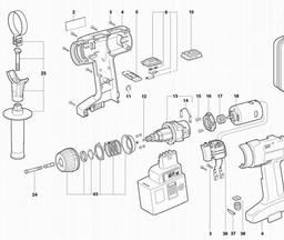 Metabo 602314 SB E AT 214/2 R+L spare parts