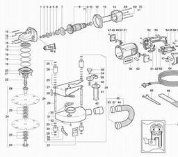 Metabo 602565 MF 2565 spare parts