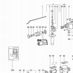 Metabo 606011 BH E 6011 S- R+L spare parts