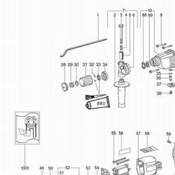 Metabo 606011 BH E 6011 S- R+L spare parts