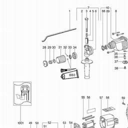 Metabo 606011 BH E 6011 S- R+L spare parts