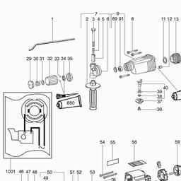 Metabo 606028 BH E 6028 S- R+L SIGNAL spare parts
