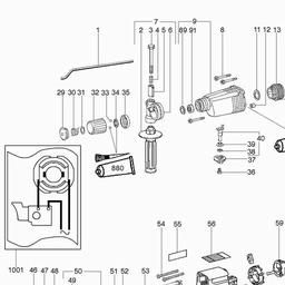 Metabo 606028 BH E 6028 S- R+L SIGNAL spare parts
