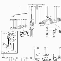 Metabo 606028 BH E 6028 S- R+L SIGNAL spare parts