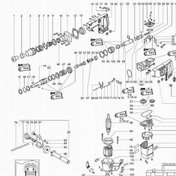 Metabo 606045 Bh E 6045 S spare parts