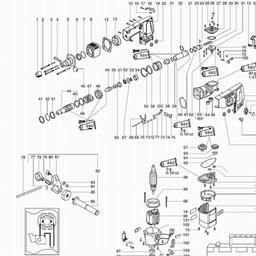 Metabo 606046 Bh E 6046 S spare parts