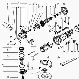 Metabo 606111 W 6-115 spare parts