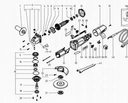 Metabo 606112 W 6-125 spare parts