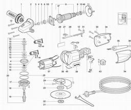 Metabo 606204 W 7-115 spare parts