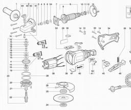 Metabo 606208 WPS 7-115 Quick spare parts