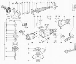 Metabo 606209 WPS 7-125 Quick spare parts