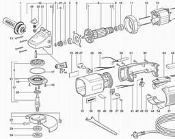 Metabo 606250 W 14-125 Ergo spare parts