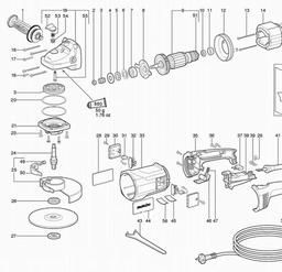 Metabo 606400 W 21-180 spare parts