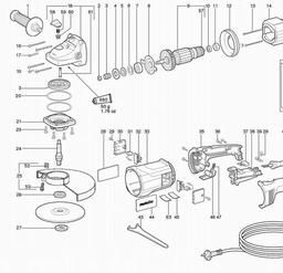 Metabo 606404 W 20-230 SP spare parts