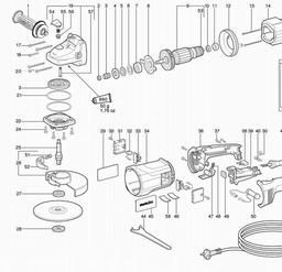 Metabo 606406 WX 21-230 spare parts
