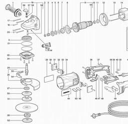 Metabo 606407 WX 21-230 Quick spare parts