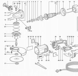Metabo 606408 WX 20-230 SP spare parts