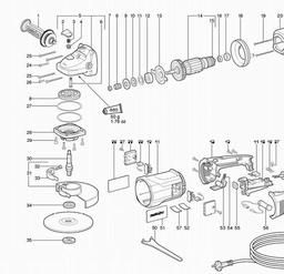 Metabo 606409 WX 19-230 spare parts