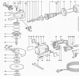 Metabo 606410 W 23-180 spare parts