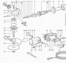 Metabo 606411 WX 23-180 spare parts