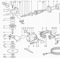 Metabo 606423 W 25-180 spare parts