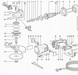 Metabo 606426 WX 25-230 spare parts