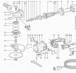 Metabo 606433 W 23-230 AC/DC spare parts