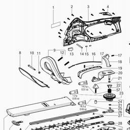 Metabo 608545 HS 8545 spare parts
