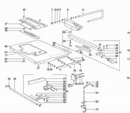 Metabo 623172 Saw table spare parts