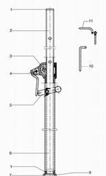 Metabo 624658 Quick-action column spare parts
