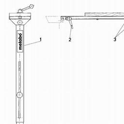 Metabo 631262 Table rear extension spare parts