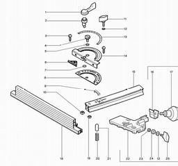 Metabo 631675 Comb.cross-cut and rip fe. spare parts