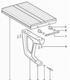 Metabo 631262 Table rear extension spare parts