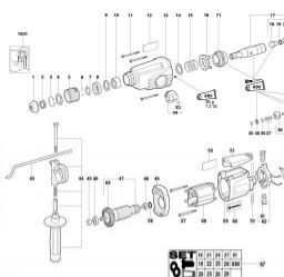 Metabo KHE 22 SP spare parts