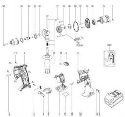 Metabo BE 18 LTX 6 spare parts