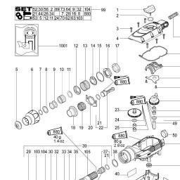 Metabo KHE 56 spare parts