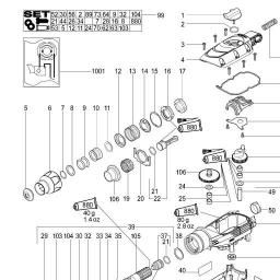 Metabo KHE 56 spare parts