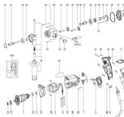 Metabo BE 600/13-2 spare parts