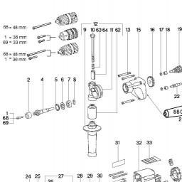 Metabo B E 622 S R+L spare parts