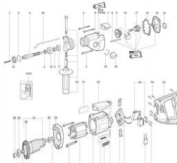 Metabo B 710 AC/DC spare parts