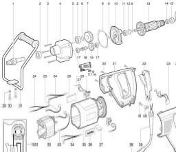 Metabo RWE 1100 spare parts