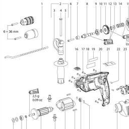 Metabo SBE 561 spare parts