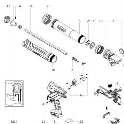 Metabo KPA 18 LTX 400 spare parts