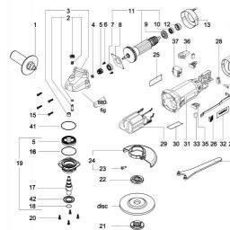 Metabo W 750-125 spare parts