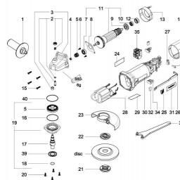 Metabo W 1100-125 spare parts