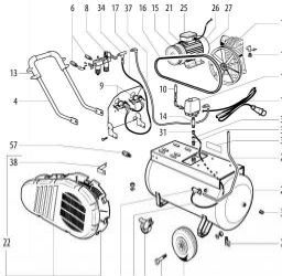 Metabo Mega 400-50 D spare parts