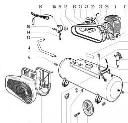 Metabo Mega 650-270 D spare parts