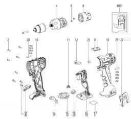 Metabo BS 18 LT spare parts