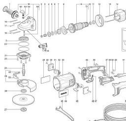 Metabo W 21-180 spare parts