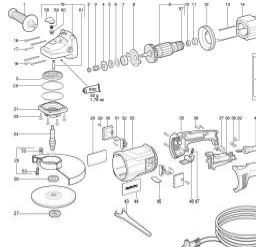 Metabo W 20-230 SP spare parts